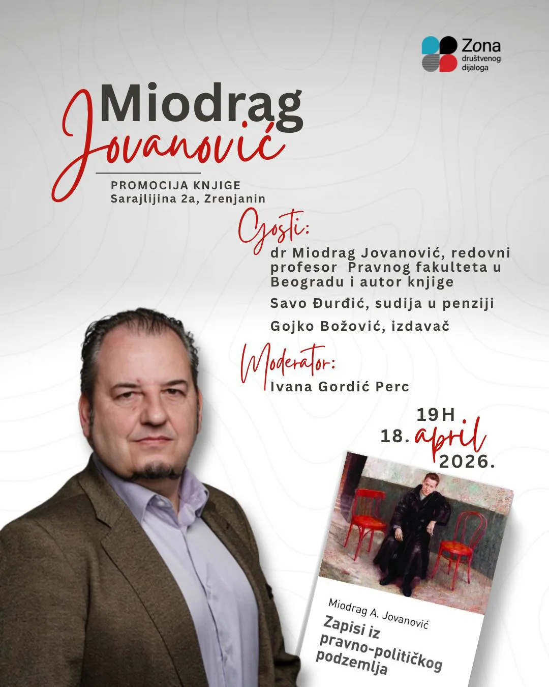 Ilustracija za tekst Razgovor o knjizi Miodraga Jovanovića Zapisi iz pravno-političkog podzemlja u Zrenjaninu