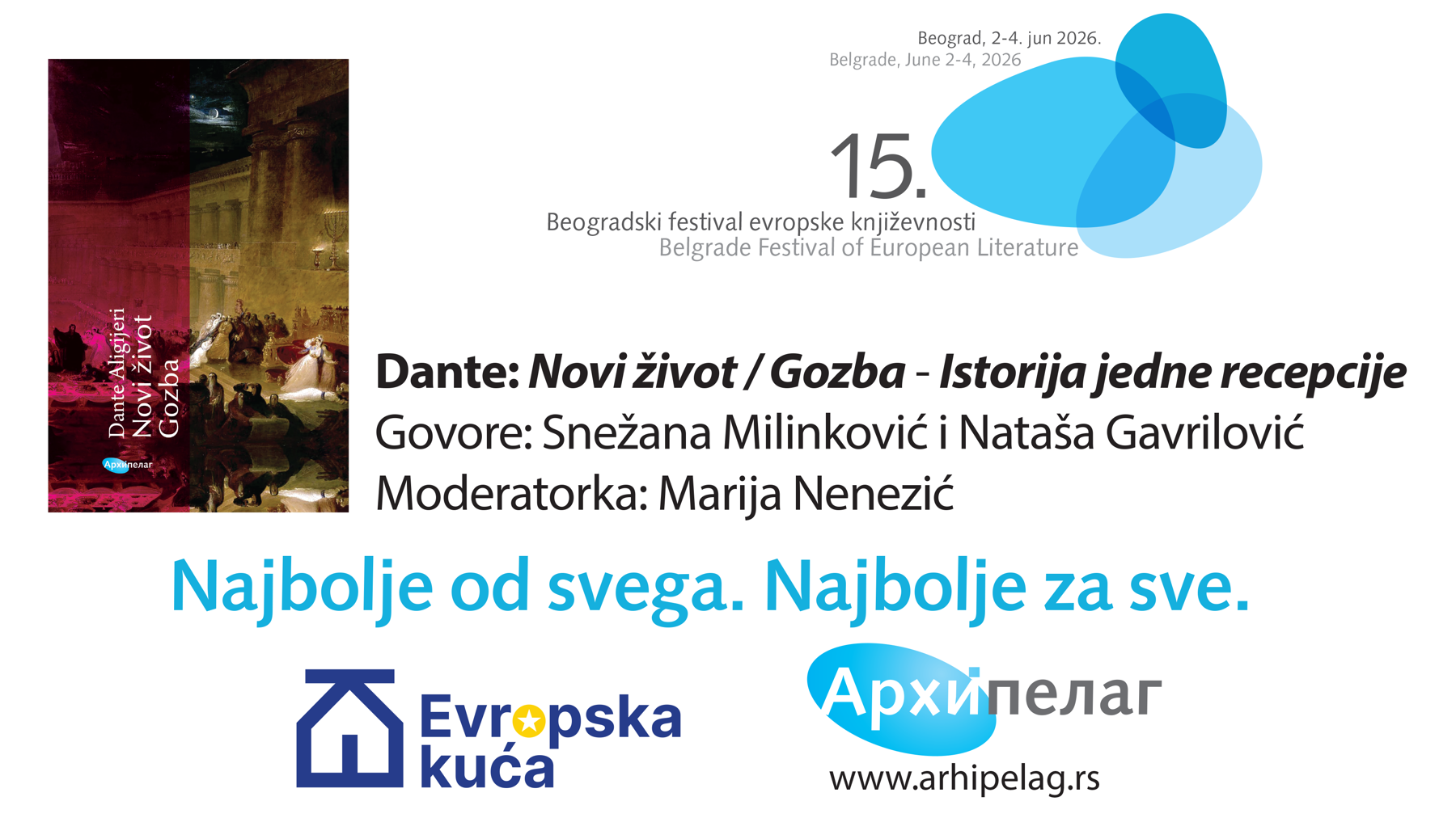 Ilustracija za tekst Završno veče 15. Beogradskog festivala evropske književnosti: Dante i istorija jedne recepcije